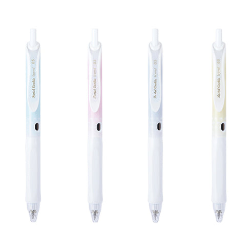 Kokuyo Vividry PASTEL COOKIE Gradient Barrel Retractable Gel Pen 0.5mm | 4 Barrel Colors Black Ink