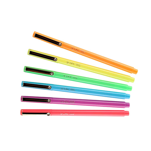 Marvy Le Pen NEON Set Fluorescent PINK 0.3mm 4300-4F | Single Pen or Complete Set