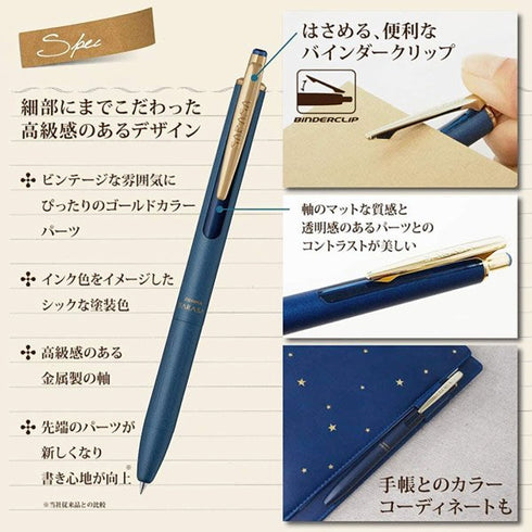 Zebra Sarasa GRAND DARK GRAY Metal Body Vintage 0.5mm Push Clip Gel Pen | 2020 Upgrade