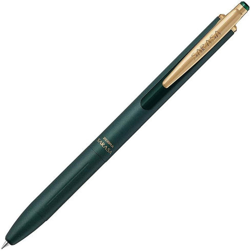 Zebra Sarasa GRAND GREEN BLACK Metal Body Vintage 0.5mm Push Clip Gel Pen | 2020 Upgrade
