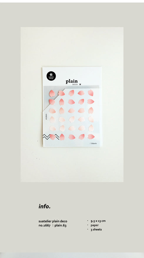 Suatelier Planner Stickers 1667 | Plain Shapes 63 Sakura Petals Cherry Blossom Petal Stickers
