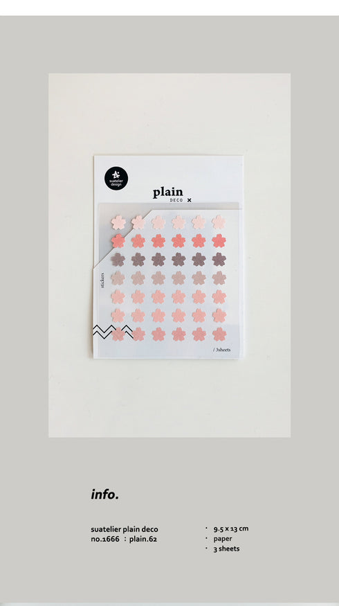 Suatelier Planner Stickers 1666 | Plain Shapes 62 Sakura Cherry Blossom Stickers