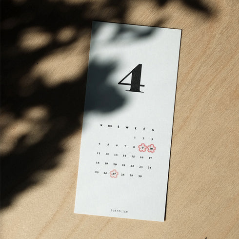 Suatelier Planner Stickers 1665 | Plain Shapes 61 Hollow Sakura Hollow Cherry Blossom Date Stickers