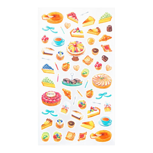 Midori Sticker Marché Washi Tape Stickers Tarts Sweets Desserts | 2490