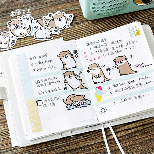 Premium Die-Cut Cute Otter Sea Life Sea Otter Stickers