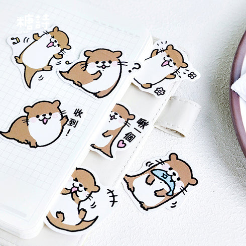 Premium Die-Cut Cute Otter Sea Life Sea Otter Stickers