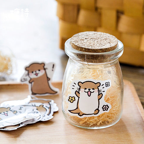 Premium Die-Cut Cute Otter Sea Life Sea Otter Stickers