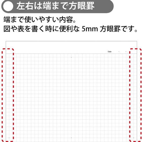 Kokuyo A5 Campus Notebook Black 5mm Grid | 80 Sheets 108S5-D