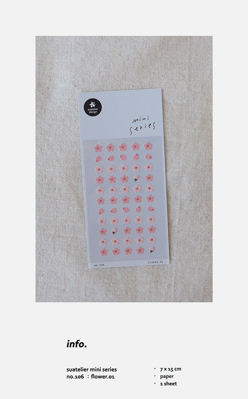 Suatelier Sonia PVC Transparent Stickers Mini Series 106 | Sakura Cherry Blossom