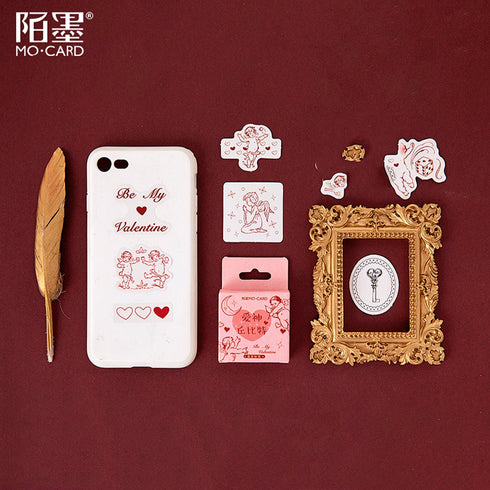 Premium Die-Cut Love Hearts Cupid Lovers Vintage Love Stickers