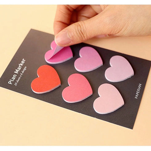 PAPERIAN Plan Marker Heart Note Sticky Note Small Sticky Note Memo Sticky Note South Korea | 1.08 X 0.93