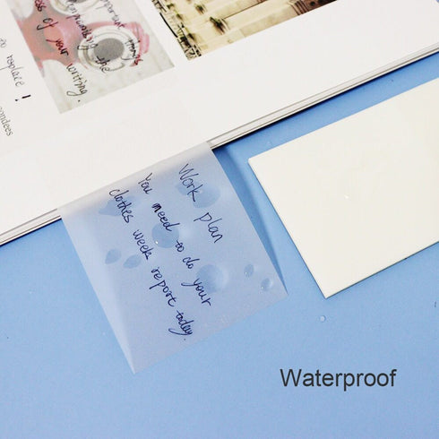 Translucent Transparent PET PLAIN Vellum Sticky Notes | Plain 2.75 X 3.74 50 sheets