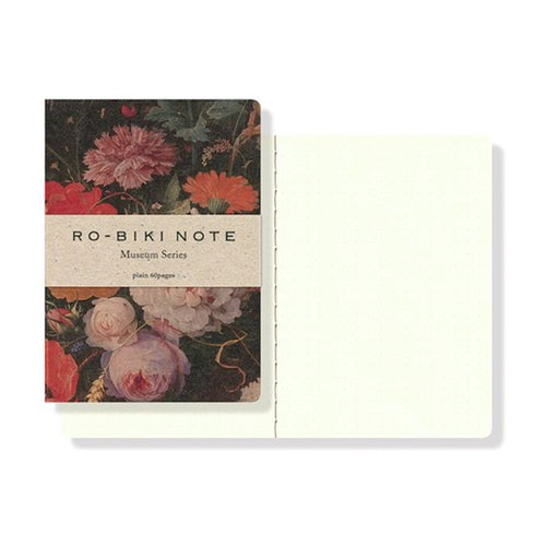 Yamamoto Ro-Biki Notebook Museum Series Flower 5mm Dot Grid 3.5" x 4.9" | 5mm Dot Grid