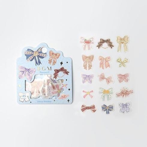 BGM Premium Die-Cut Flake Stickers Bows Ribbons Decorations | FG099
