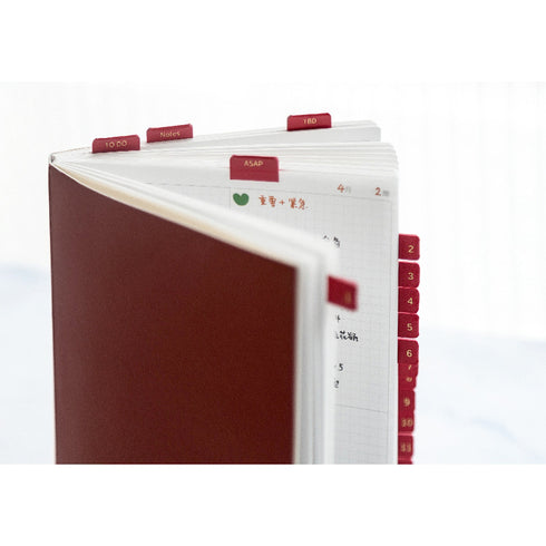 Kimbor Vegan Leather GRAY Index Tabs Monthly Index Tabs Weekly Index Tabs Daily Index Tabs Self-Adhesive Tabs Planner