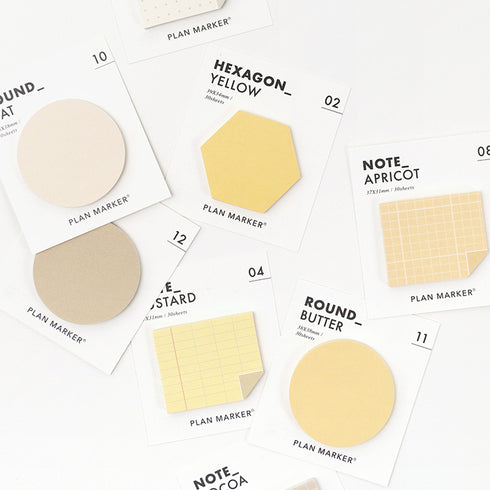 PAPERIAN Single Plan Marker HEXAGON Note Sticky Note Small Sticky Note South Korea | 39 x 34mm