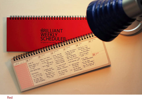 PAPERIAN Brilliant Weekly Desk Scheduler Planner Notebook Task List South Korea | 12 X 4.4 X 0.4