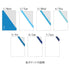Midori MD A4 7 Pocket BLUE Stripe Clear Folder