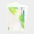 Midori MD A4 7 Pocket GREEN Wave Clear Folder