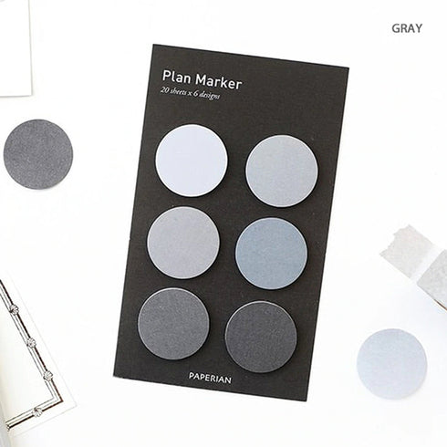 PAPERIAN Plan Marker Round Note Sticky Note Small Sticky Note Memo Sticky Note South Korea | 1 Inch