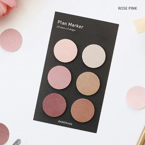 PAPERIAN Plan Marker Round Note Sticky Note Small Sticky Note Memo Sticky Note South Korea | 1 Inch