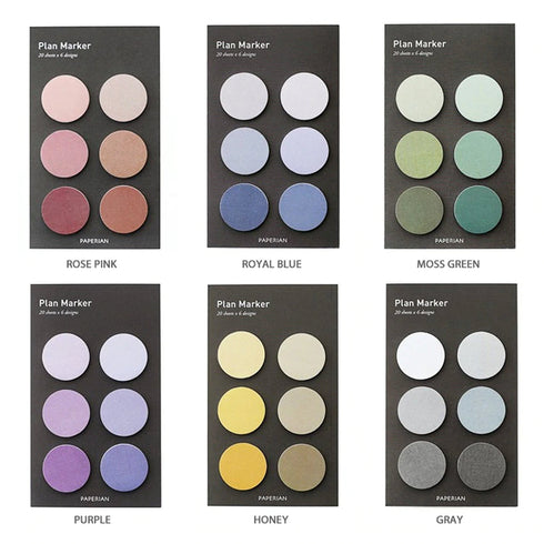 PAPERIAN Plan Marker Round Note Sticky Note Small Sticky Note Memo Sticky Note South Korea | 1 Inch