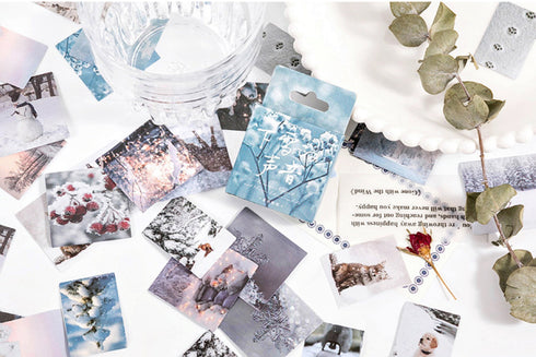 Premium Die-Cut Winter Snowscape Snow Nature Stickers