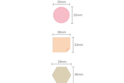 PAPERIAN Plan Marker MIXED Shapes Note Sticky Note Small Sticky Note South Korea | 31 x 37mm