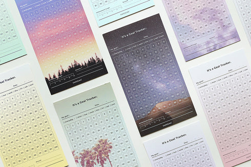 PAPERIAN Goal Tracker 100 Days Twelve Sheets | 7.08 X 3.94 Inches