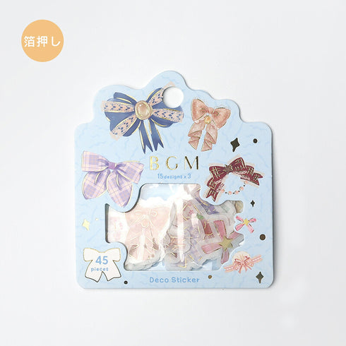 BGM Premium Die-Cut Flake Stickers Bows Ribbons Decorations | FG099