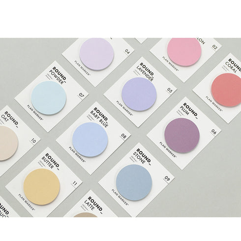 PAPERIAN Single Plan Marker ROUND Note Sticky Note Small Sticky Note South Korea | 38mm