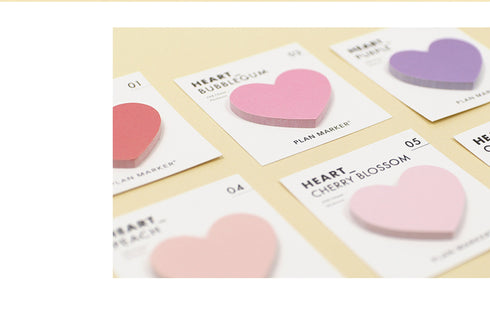 PAPERIAN Single Plan Marker HEART Note Sticky Note Small Sticky Note South Korea | 39 x 34mm