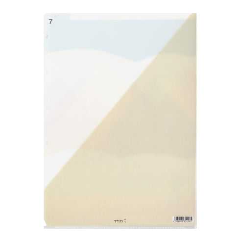 Midori MD A4 7 Pocket LANDSCAPE EARTH Clear Folder