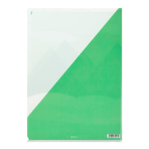 Midori MD A4 7 Pocket LANDSCAPE FOREST Clear Folder