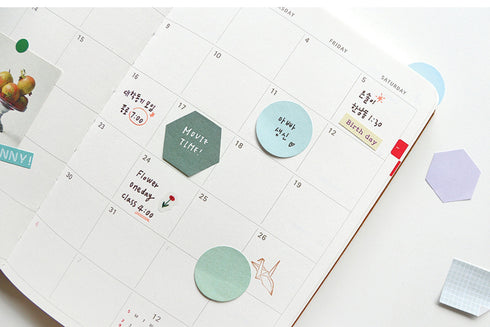 PAPERIAN Plan Marker MIXED Shapes Note Sticky Note Small Sticky Note South Korea | 31 x 37mm