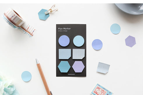 PAPERIAN Plan Marker MIXED Shapes Note Sticky Note Small Sticky Note South Korea | 31 x 37mm