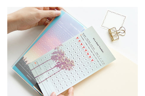 PAPERIAN Goal Tracker 100 Days Twelve Sheets | 7.08 X 3.94 Inches