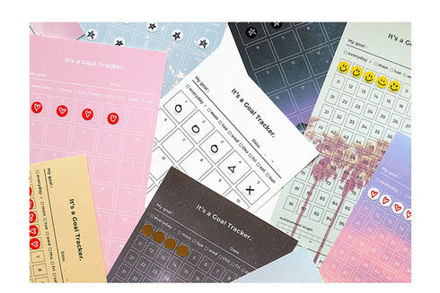 PAPERIAN Goal Tracker 100 Days Twelve Sheets | 7.08 X 3.94 Inches