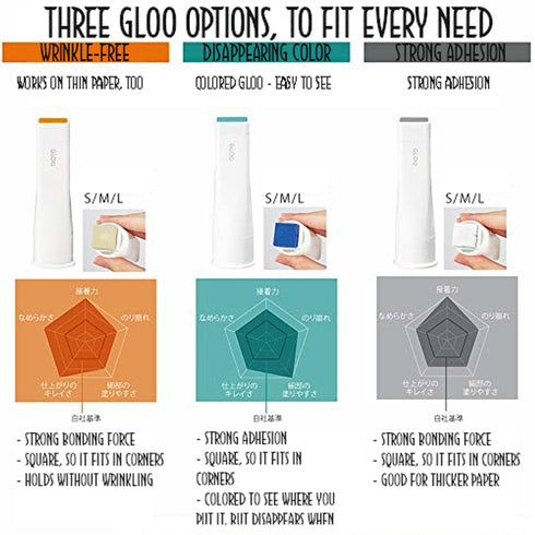 Kokuyo GLOO DISAPPEARING BLUE Glue Invisible Glue - Various Sizes | G311, G312, G313