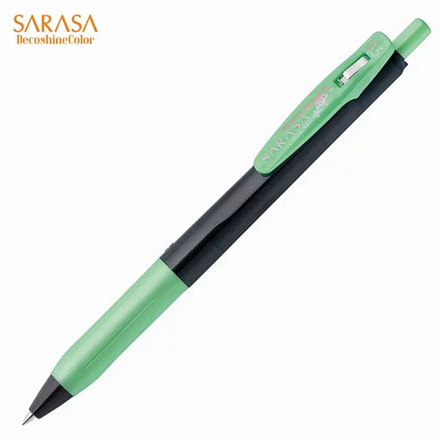 Zebra Sarasa DECOSHINE Deco Shine Metallic Shiny GREEN 0.5mm Push Clip Gel Pen | ALL Colors