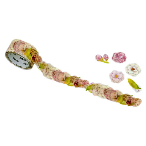 DOUBLE CHERRY Blossom Sakura Bande Washi Tape Masking Tape Sticker Roll Roses BDA337 200 Stickers