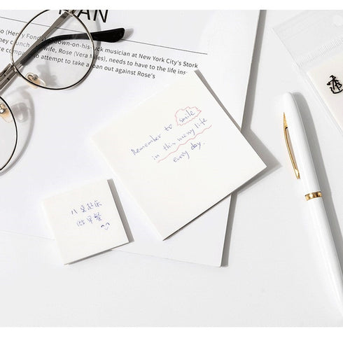 Translucent Transparent MINI PET PLAIN Vellum Sticky Notes | 1.57 X 1.57 Inches 200 sheets