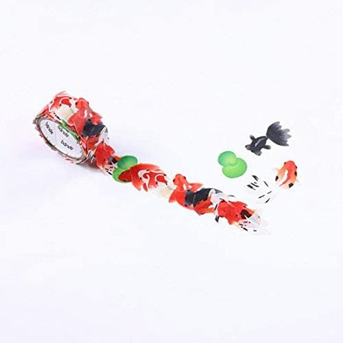 KOI GOLD FISH Bande Washi Tape Masking Tape Sticker Roll Roses BDA250 200 Stickers