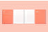 MOTEMOTE Living Coral SPRING Book Notebook Cornell Ruled 5mm Grid 100 Pages | 258mm x 158mm- USA