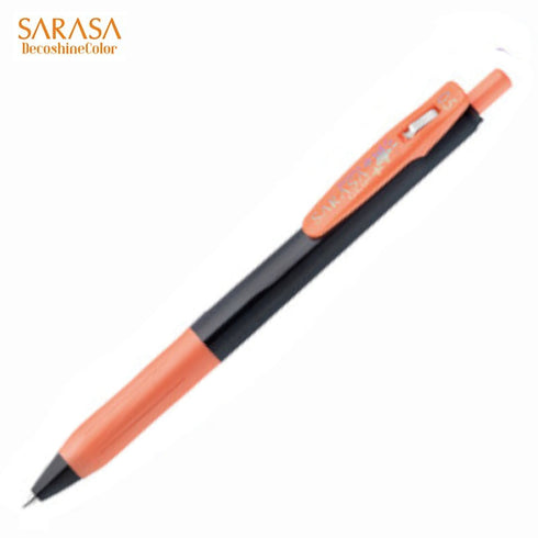 Zebra Sarasa DECOSHINE Deco Shine Metallic Shiny ORANGE 0.5mm Push Clip Gel Pen | ALL Colors
