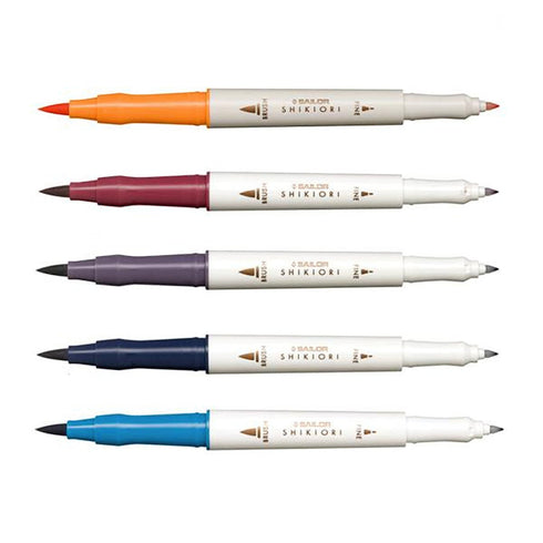 Sailor SHIKIORI Four Seasons AUTUMN Dual Tip Calligraphy Brush Pen Fine Tip Pen | 25-5101-003