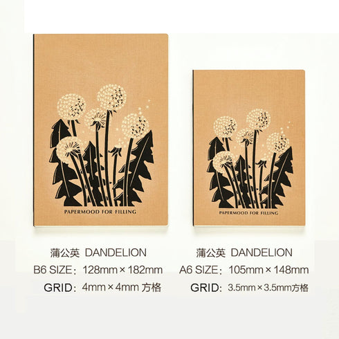 Papermood A6 Tomoe River GRID Undated Softcover GOLD Foil Notebook Planner Journal | GRID 68gsm