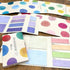 Kamio Japan Watercolor Color BOLD COLORS Sample Book Sticky Notes | 135 Sheets Washi Paper