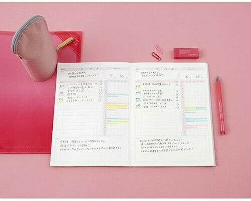 Kokuyo B5 Campus DARK GRAY DAILY Undated Study Planner Notebook | 32 Sheets Eco-Friendly Wood-Free Paper Y80MD