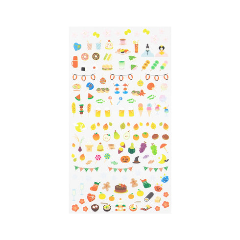 Midori Seal Collection Planner Stickers Removable Sticker | 2392 Food Ice Cream BBQ Shish Ka Bob